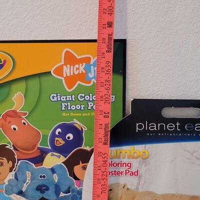 Lot 215: New Extra Large Coloring Books and Macy's Duck Plush