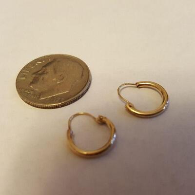 Pair of Very Small Gold (?) Earrings