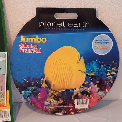 Lot 216: New Extra Large Coloring Books and Rabbit Plushie 