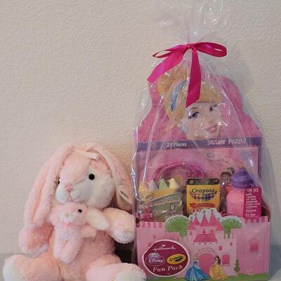 Lot 217: New Disney Princess Easter Gift Box and Bunny Plushie