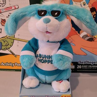Lot 219: New Extra Large Coloring Books and  Animated Bunny