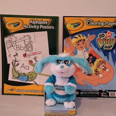Lot 219: New Extra Large Coloring Books and  Animated Bunny