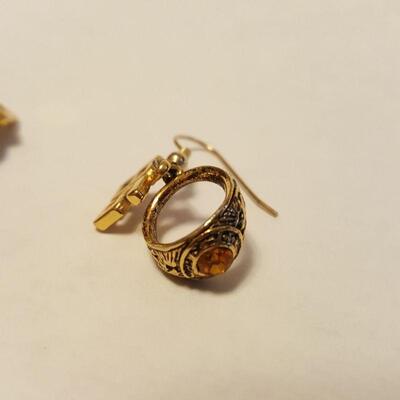 Class of '85 School Ring Earrings