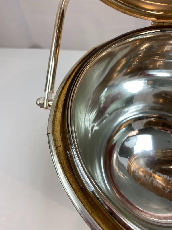 Sold at Auction: Crescent silver plate ice bucket with Thermos liner