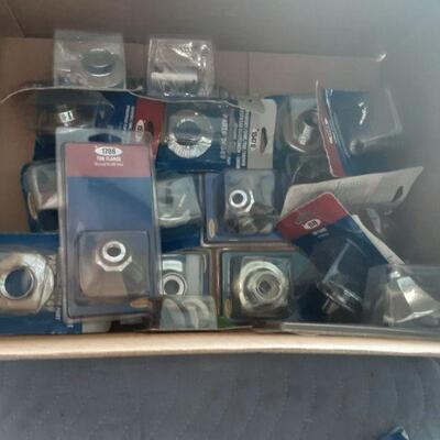 lot 7 - Box of 43 assorted flange, sleeves,  etc.