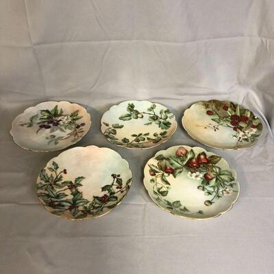 Lot 109 - (5) Sevier Limoges France Painted Plates