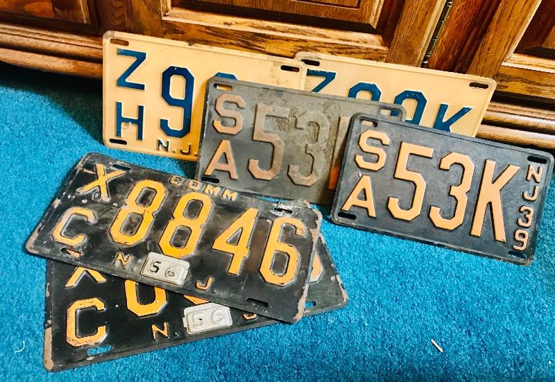 Lot 196: Vintage NJ License Plates | EstateSales.org