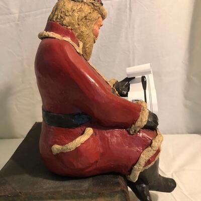 Mantle Santa Reading His List