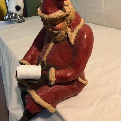 Mantle Santa Reading His List