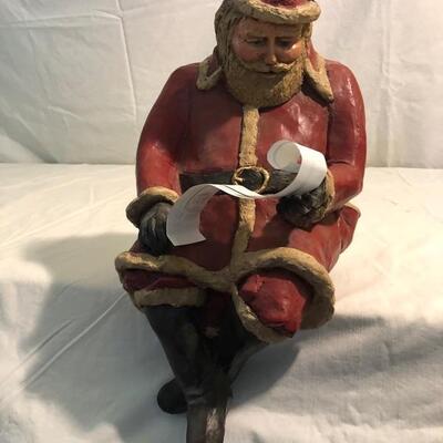 Mantle Santa Reading His List