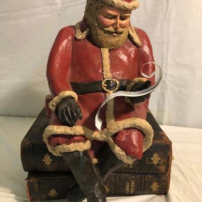 Mantle Santa Reading His List
