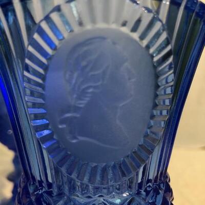 Set of 8 Vintage 1976 Bicentennial Avon George WashingtonÂ  Wine Goblets in BlueÂ 