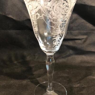 Set of cut crystal stemware