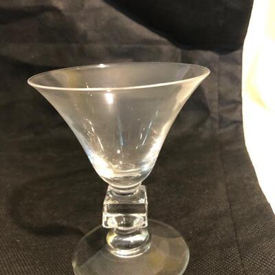 Set of 6 plus 1 odd but close vintage aperitif glasses