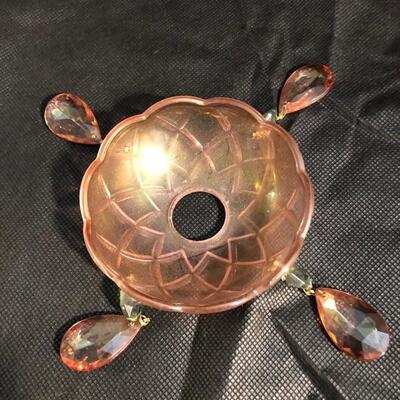 Assorted Candle Sticks plus 2 glass, decorative wax catchers