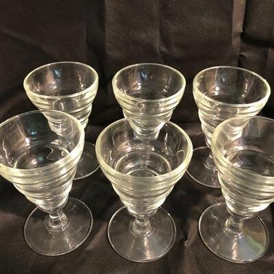 Vintage wine or parfait glasses
