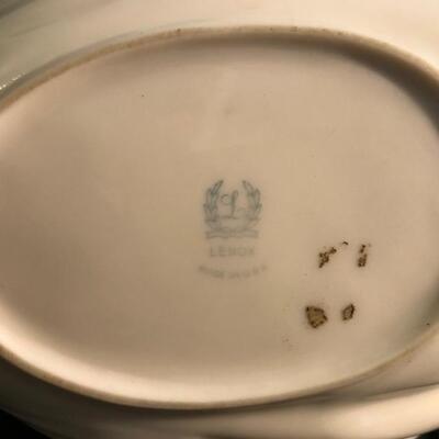 Lennox Swan dish and set of vintage salt and pepper