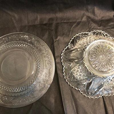 Depression Class serving bowl and plat