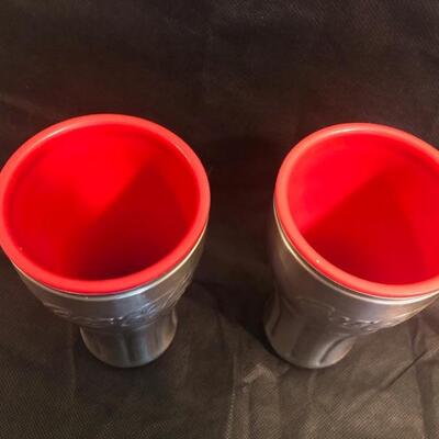 Coca Cola Thermal Cups 2 Coca Cola GlassesÂ  and 15 magnets mostly coca cola