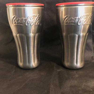 Coca Cola Thermal Cups 2 Coca Cola GlassesÂ  and 15 magnets mostly coca cola