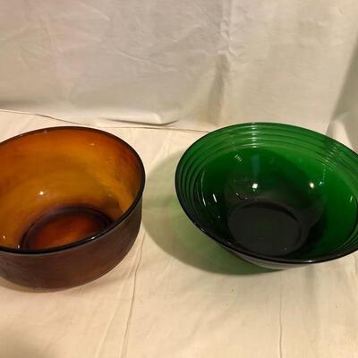 2 Vintage Colored Bowls