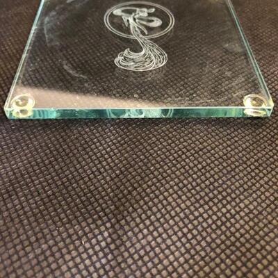 Set of 4 glass coasters