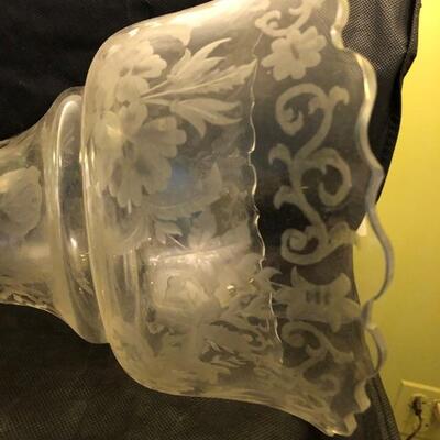 Victorian cut glass vase (in need of stand)