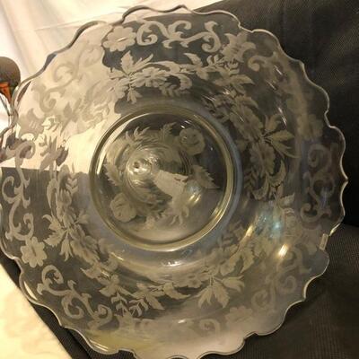 Victorian cut glass vase (in need of stand)