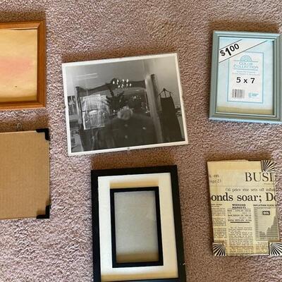 Medium wood and glass frames