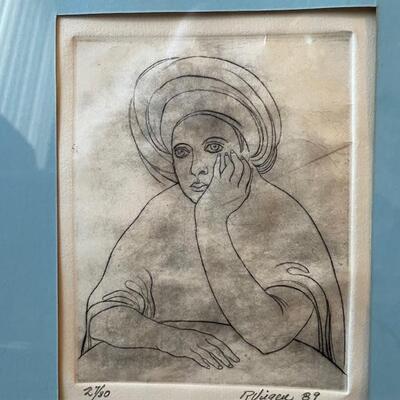 3 religious depictions of man praying