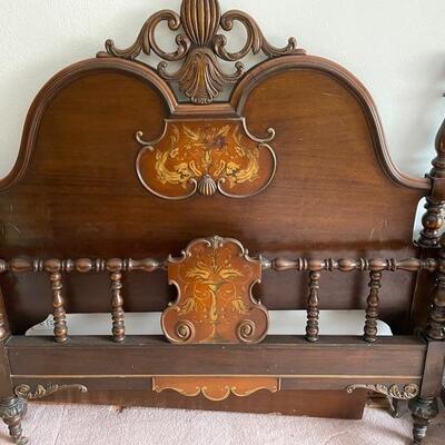 Full size bed, dresser, and makeup table-Vanity with chair