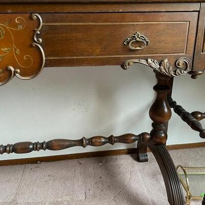 Full size bed, dresser, and makeup table-Vanity with chair