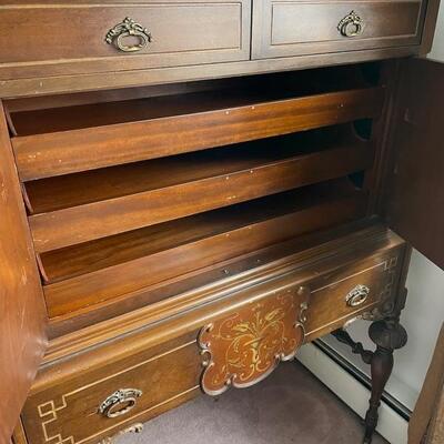 Full size bed, dresser, and makeup table-Vanity with chair