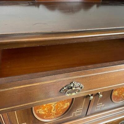 Full size bed, dresser, and makeup table-Vanity with chair