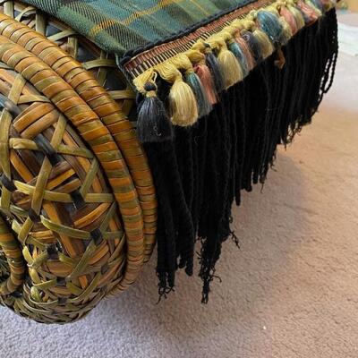 MacKenzie-Childs Rattan Chaise Lounge