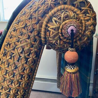 MacKenzie-Childs Rattan Chaise Lounge