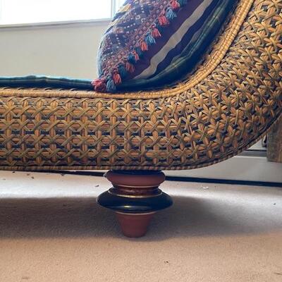 MacKenzie-Childs Rattan Chaise Lounge