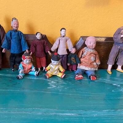 Asian bisque, clay dolls - Family dolls