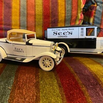 2 Metal See's Candies cars