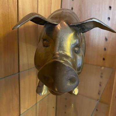 Big brass piggy bank