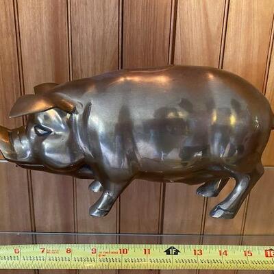 Big brass piggy bank