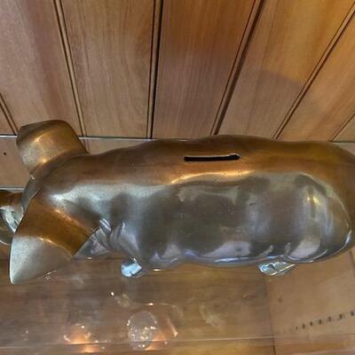 Big brass piggy bank