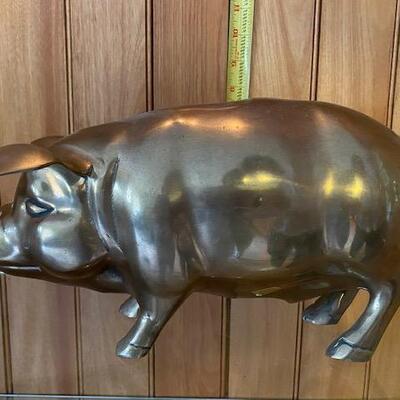 Big brass piggy bank