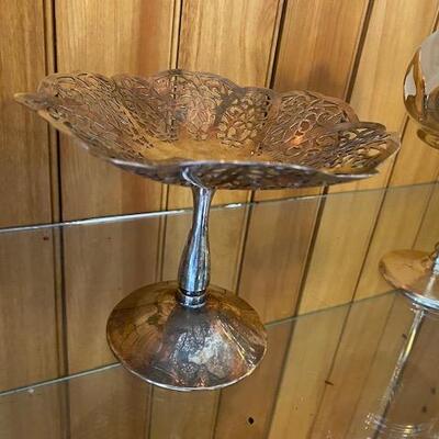 Silver plate candy dishes 
