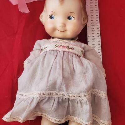 LOT# 79 14’ Compo And Wood Joy Doll Callus Missing Hand