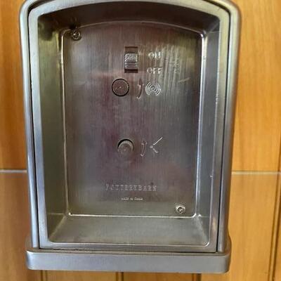 LOT 209 Black and Gold Desk Clock and Silver Desk Clock