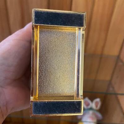 LOT 209 Black and Gold Desk Clock and Silver Desk Clock