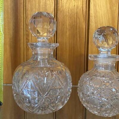 LOT 210 Crystal decanters 