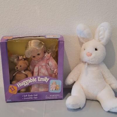 Lot 221: New Huggable Emily and Douglas Bunny