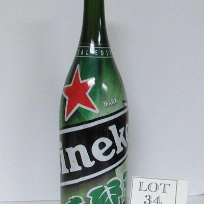 Huge Heineken Bottle 3 Qt 5.4 Fl oz! Empty